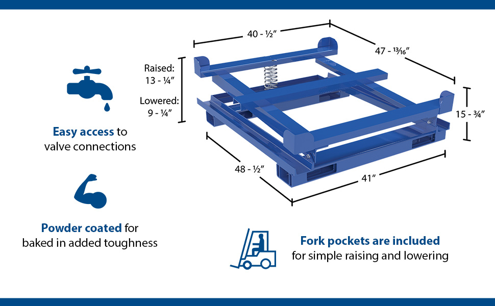 IBC Tilt Stands W Fork Pockets IBC Tilting Cart IBC TLT Vestil 