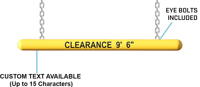 120H x 5W Clearance Bar Yellow/No Tape5 W x 120 L Yellow 