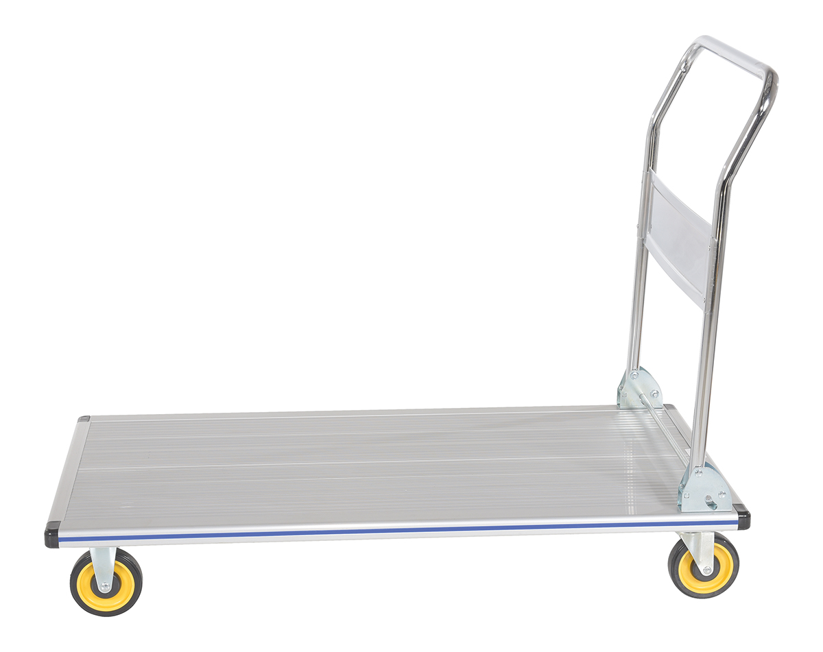 Aluminum Foldaway Folding Service Tray on Wheels