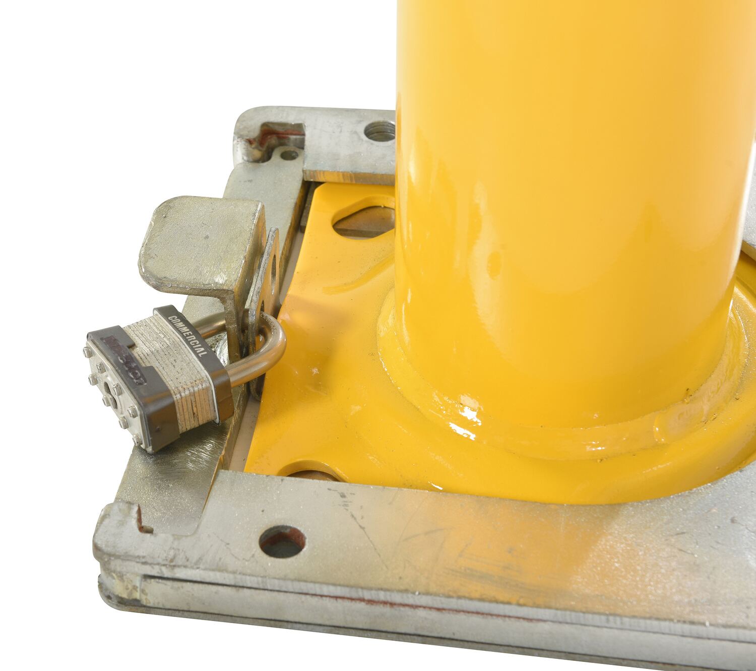 Vestil BOL-RF-42-4.5 Surface Mounted Removable Steel Pipe Safety Bollard 42 Height,Yellow Fоur Расk 4-1/2 OD 