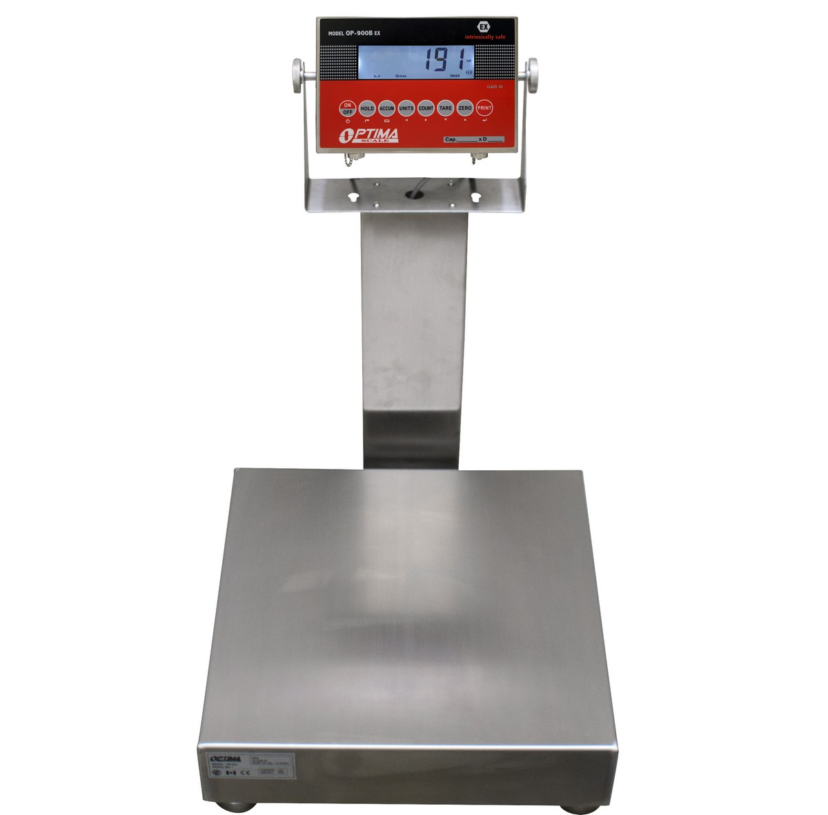 Optima Scale 24in. x 18in. Portable Bench Scale — 500-Lb. Capacity, 0.1-Lb.  Display Increments, Model# OP-915BW-1824-500