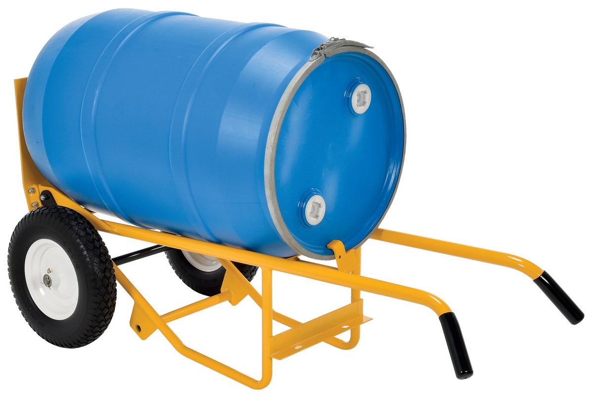 ROVSUN Heavy Duty Drum Dolly 4 Swivel Casters Non-Tipping 1 Wheeled Hand Truck for Drum Handling Industrial Use 55 Gallon Barrel Cart 1000 lbs Steel 