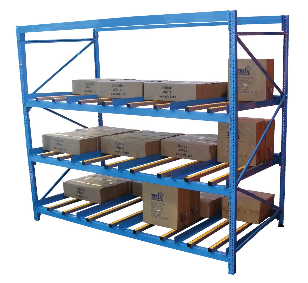 Vestil Manufacturing FLOW-3-4 36 in. Carton 4 Flow Levels Rack