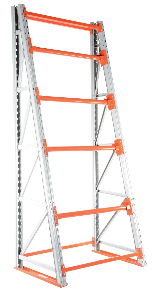 40 x 73 x 108 Vestil RERC-CT-368 Portable Two Sided Reel Rack Silver Frame/Orange Bracket