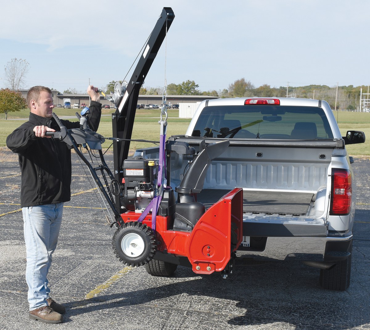 pickup truck bed crane lift