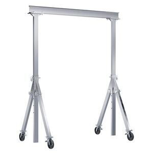 Adjustable Height Aluminum Gantry Cranes with V-Groove Casters