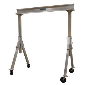 Adjustable Height Aluminum Gantry Cranes with Total Locking Casters