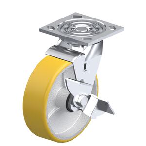 Yellow Polyurethane Tread Casters (Blickle)