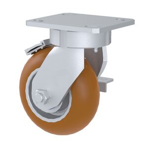 Kingpinless Polyurethane Aluminum Casters