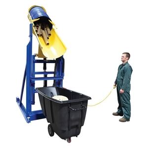 Lift-and-Dump Hydraulic Drum Dumpers