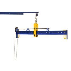 Spreader Beam With Adjustable Hand Chain Crank Bail