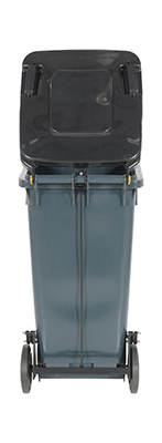 22 Depth Capacity 18.75 Width 32 lb Gray 38 Height HDPE Vestil TH-32-GY-FL Trash Can with Foot Lid Lift High Density Polyethylene 21.81 Length