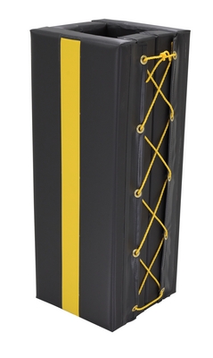 Black Vestil V-PAD-S-34 Vinyl Square Column Protective Pad I-Beam Fits 3 x 4 Beam