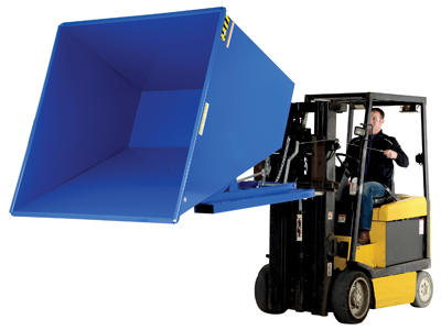 hopper dumping self steel hoppers vestil bins dump duty tilt yard heavy forklift release bumper bulk construction cu cart storage